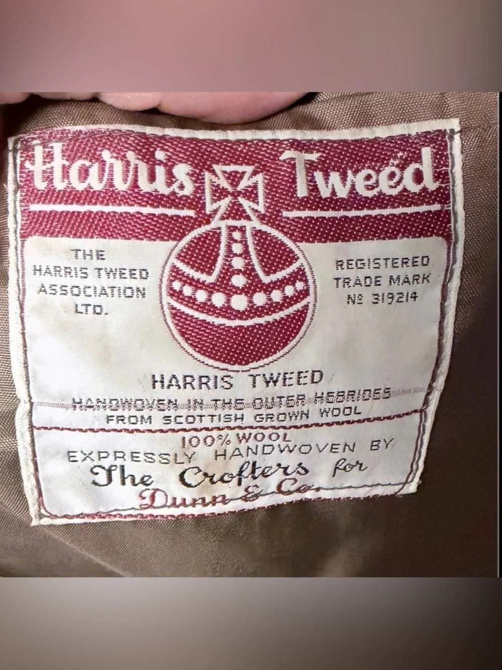 Harris Tweed Scottish handwoven wool Men's vintage blazer‎ made in Britain 40